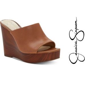 Jessica Simpson Women's Shantelle Suntan Heel Sandal Size 7.5